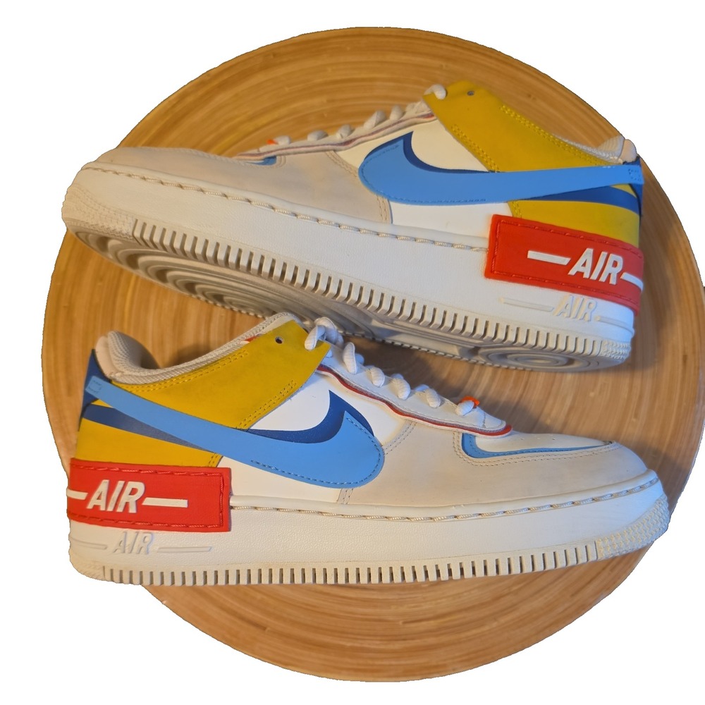 Nike Air Force 1 Shadow "Sail/Blue/Orange" – Women's Size 10 (US) - Picture 5 of 11